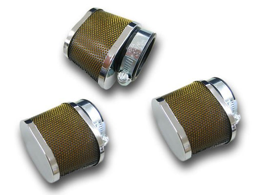 パワーフィルター オーバルタイプ メッキ φ42mm 3個セット 汎用