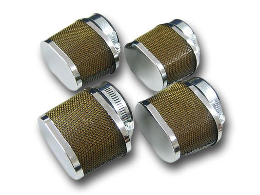 パワーフィルター オーバルタイプ メッキ φ52mm 4個セット 汎用