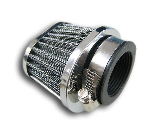 Power Filter, Oval Tapered Type, Chrome, φ48mm, 1 pc, Universal