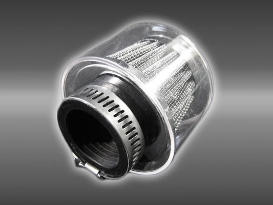 Power Filter Round Type (with Clear Cover) Chrome φ35mm 1 pc Universal