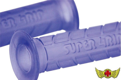 スーパーグリップ 貫通タイプ クリアブルー 120mm 汎用 7/8インチ(22.2mm)ハンドル用