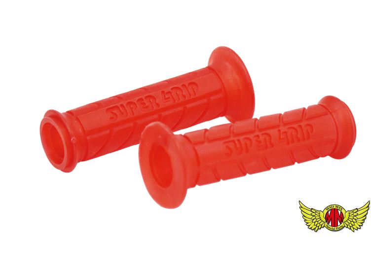 スーパーグリップ 貫通タイプ クリアレッド 120mm 汎用 7/8インチ(22.2mm)ハンドル用