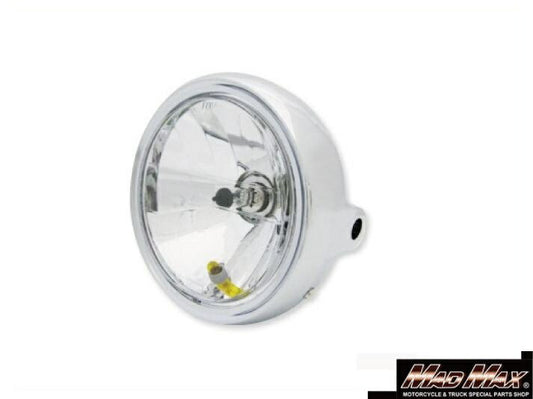 ホーク2タイプ マルチリフレクターヘッドライト クリア/メッキ 160φ 汎用