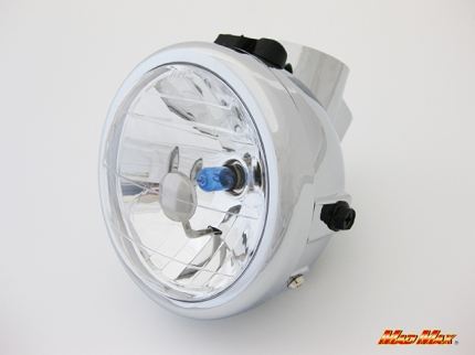 モンキータイプ マルチリフレクターヘッドライト メッキケース 130φ 汎用