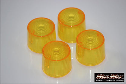 Round European Turn Signal Lenses Yellow 4-piece set Universal