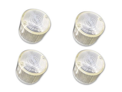 Round European-style Turn Signal Lenses, Yellowish Clear, Set of 4, Universal