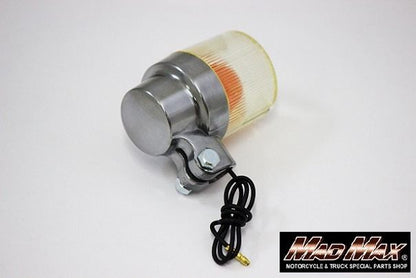 Round European Style Turn Signal, Yellowed, 1 pc, Universal