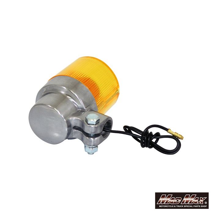 Round European Turn Signal, Yellow, 1 piece, Universal