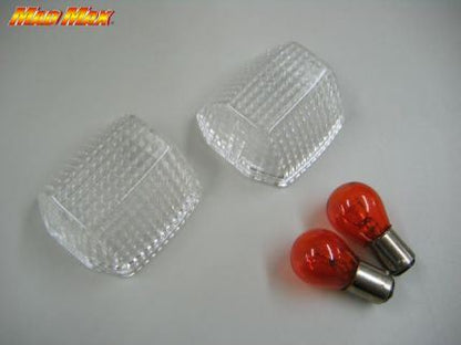 ウインカーレンズ ダブル球 クリア 1個 ZRX400 GPZ900R