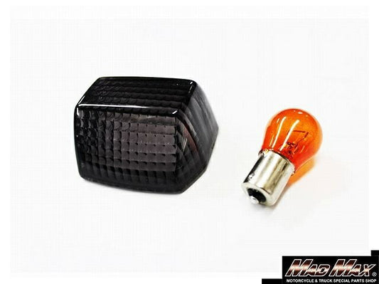 ウインカーレンズ シングル球 スモーク 1個 ZRX400 GPZ900R