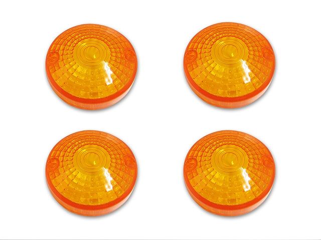 Genuine Type Turn Signal Lenses, Orange, Set of 4 for GS400/GS750