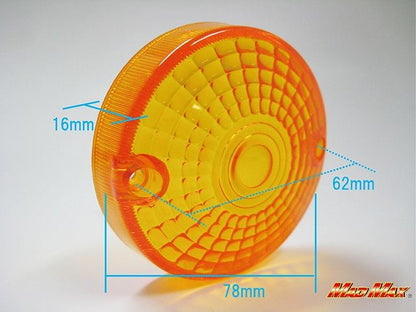 Genuine Type Turn Signal Lenses, Orange, Set of 4 for GS400/GS750