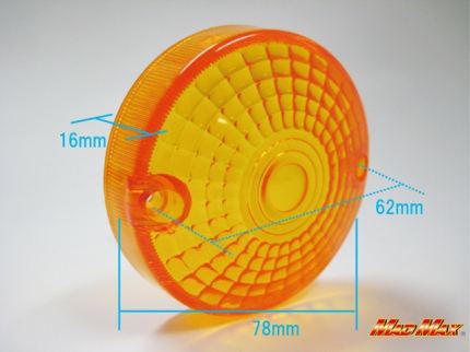 OEM Type Turn Signal Lens, Orange, 1 pc, GS400/GS750