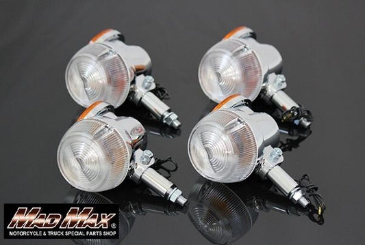 純正タイプ ウインカー クリアレンズ/リフレクターオレンジ 4個セット GT380/GT750