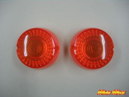 純正タイプ 丸型ウインカーレンズ オレンジ 1個 バーディー50(FR50)/K50コレダ