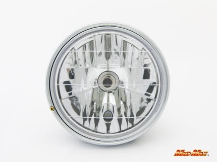 Multi-reflector Headlight, Chrome Casing, 180mm Diameter, Universal