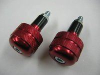 ハンドルバーエンド アルミ 丸型 レッド 汎用
