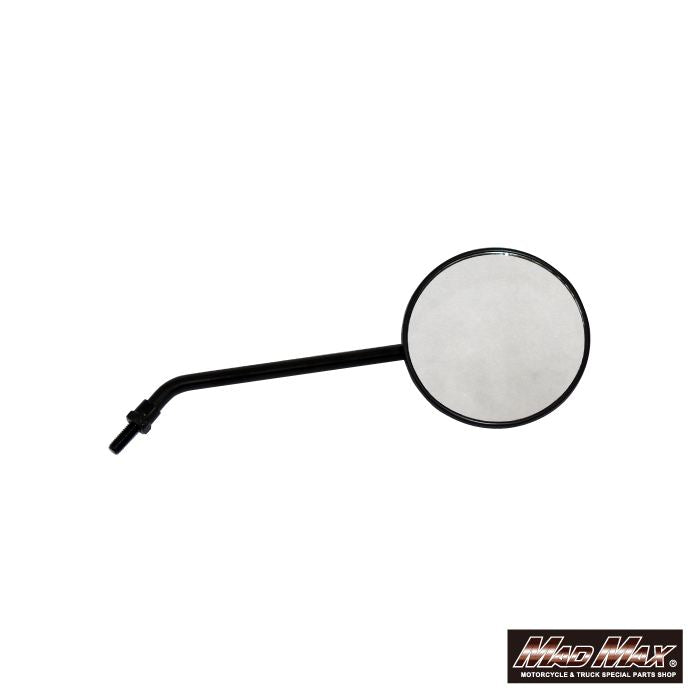 Round Mirror, Black, 1 pc, Universal (for 8mm standard thread)
