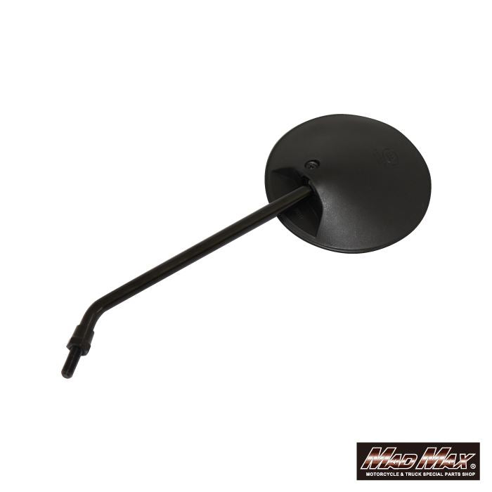 Round Mirror, Black, 1 pc, Universal (for 8mm standard thread)