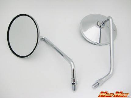 GS400 Genuine Type Short Mirrors Left and Right Set Universal (for 10mm Right-Hand Thread)