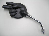 Rock-Paper-Scissors Mirror, Black, Right/1 pc, Universal (for 8mm screw)