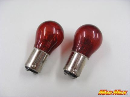 S25(BAY15d) バルブ ダブル球 21/5W レッド 2個セット 汎用(12V用)