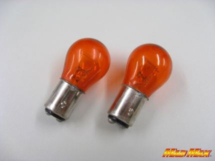 S25(BAY15d) バルブ ダブル球 23/8W オレンジ 2個セット 汎用(12V用)