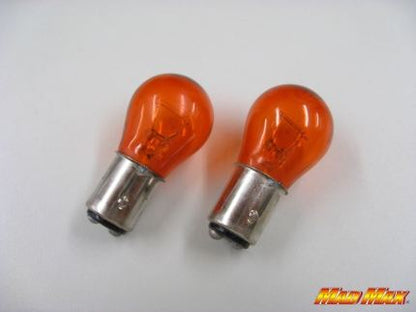 S25(BAY15d) バルブ ダブル球 23/8W オレンジ 2個セット 汎用(12V用)