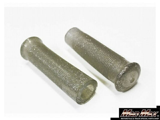 ジャックハマーグリップ グレー/ラメ入りスケルトン 135mm 汎用 7/8インチ(22.2mm)ハンドル用