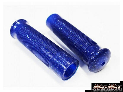 ジャックハマーグリップ ブルー/ラメ入りスケルトン 135mm 汎用 7/8インチ(22.2mm)ハンドル用