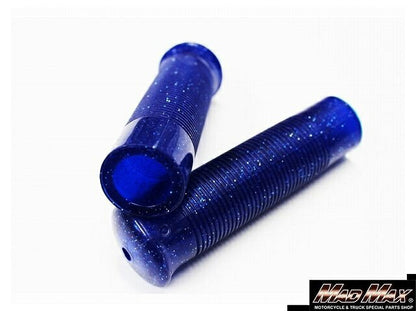 ジャックハマーグリップ ブルー/ラメ入りスケルトン 135mm 汎用 7/8インチ(22.2mm)ハンドル用