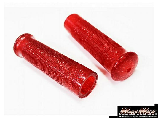 Jackhammer Grips Red / Glitter Skeleton 135mm Universal for 7/8 inch (22.2mm) Handlebars