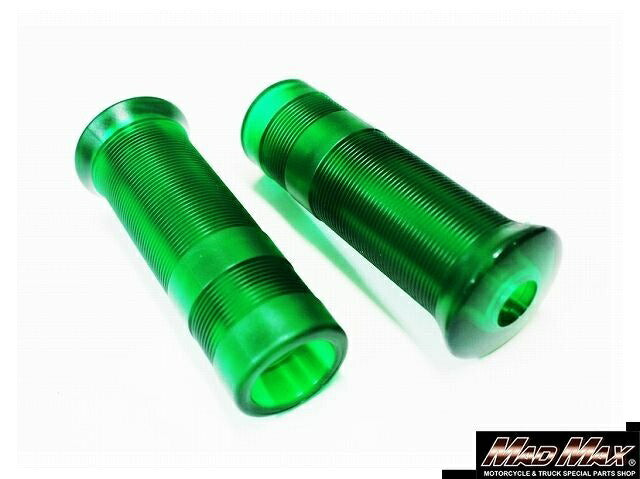 ジャックハマーグリップ ショート グリーン/スケルトン 110mm 汎用 7/8インチ(22.2mm)ハンドル用