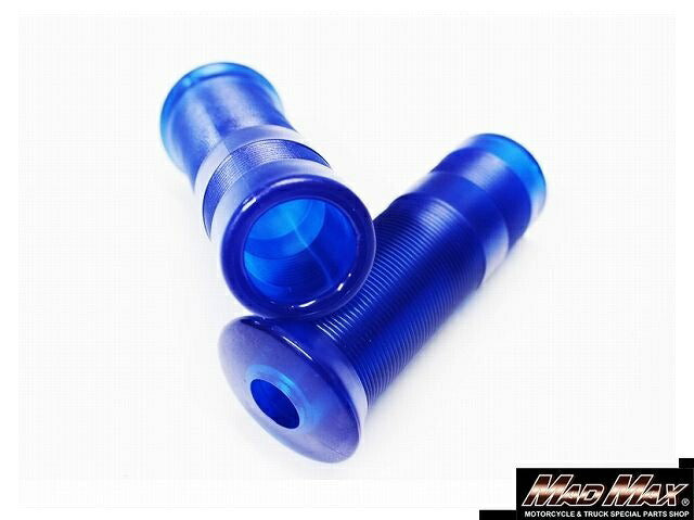 ジャックハマーグリップ ショート ブルー/スケルトン 110mm 汎用 7/8インチ(22.2mm)ハンドル用