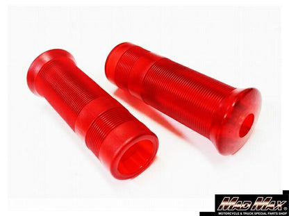 ジャックハマーグリップ ショート レッド/スケルトン 110mm 汎用 7/8インチ(22.2mm)ハンドル用