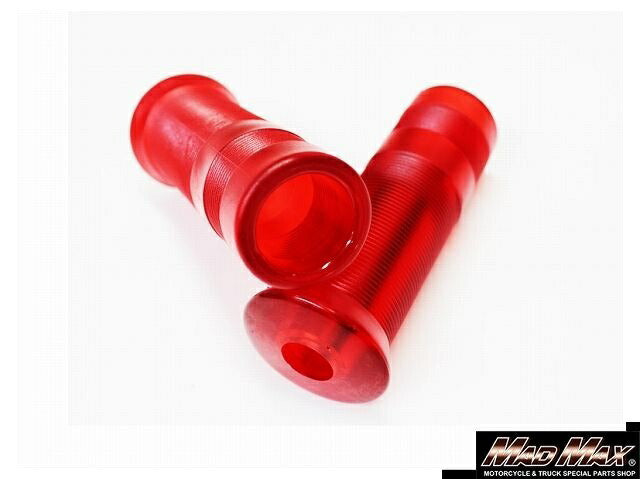 ジャックハマーグリップ ショート レッド/スケルトン 110mm 汎用 7/8インチ(22.2mm)ハンドル用