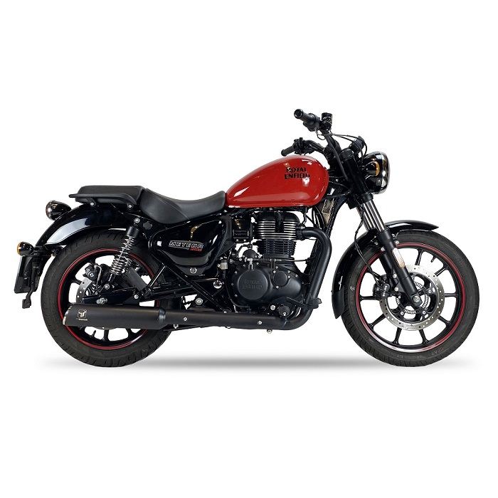 IXRACE スリップオン マフラー MXC ブラックHTペイント ROYAL ENFIELD METEOR350/CLASSIC350