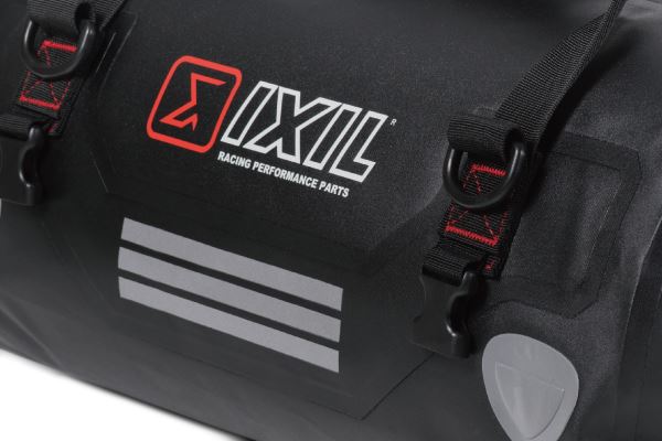 IXIL製 バイク用 防水 ツーリングバック シートバック 肩掛けバッグ バッグ ドラムバッグ ブラック 30L 汎用