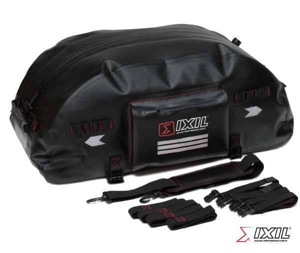 IXIL製 バイク用 防水 ツーリングバック シートバック 肩掛けバッグ バッグ 大容量 ブラック 60L 汎用