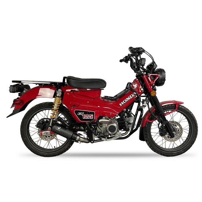 IXRACE アイエックスレース フルエキ マフラー ラウンド DCX フォージッドカーボン 約250 mm HONDA CT 125 TRAIL 125 2023年式
