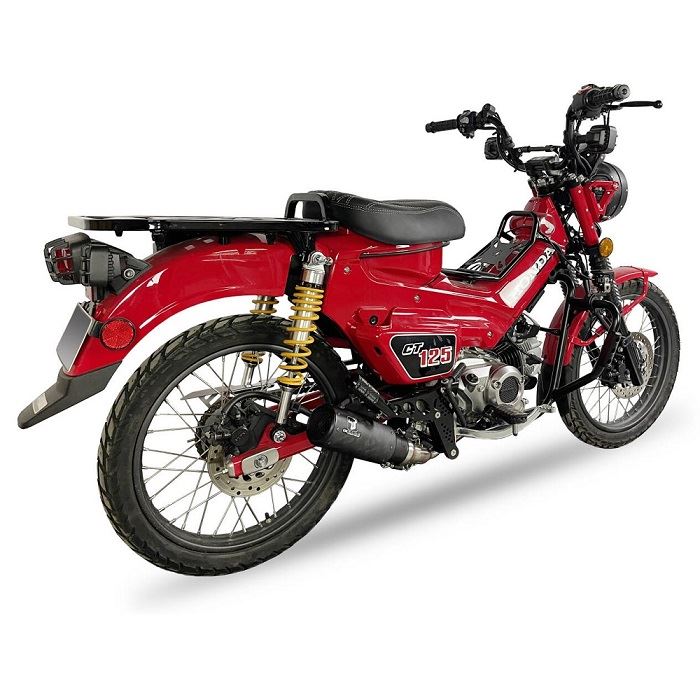 IXRACE アイエックスレース フルエキ マフラー ラウンド DCX フォージッドカーボン 約250 mm HONDA CT 125 TRAIL 125 2023年式