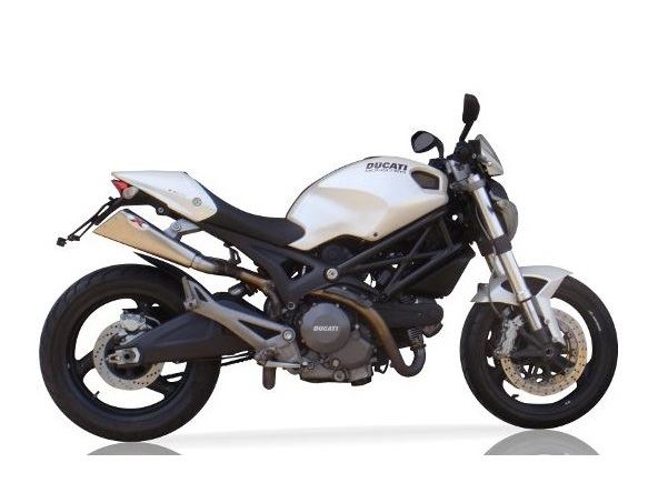 IXIL イクシル スラッシュコーン 左右2本出し スリップオン マフラー X55SS マット ポリッシュ 370 mm DUCATI M 696 MONSTER '08-'13 RIGHT+LEFT SIDE Slip on