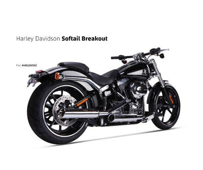 IRONHEAD アイアンヘッド 2本出し スリップオン マフラー HC1-3C クロームメッキ 400 mm HARLEY DAVIDSON SOFTAIL BREAKOUT UPPER+LOWER MUFFLER 2013-2016 SOFTAIL HERITAGE CLASSIC UPPER+LOWER MUFFLER 2007-2016