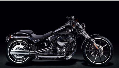 IRONHEAD アイアンヘッド 2本出し スリップオン マフラー HC1-3C クロームメッキ 400 mm HARLEY DAVIDSON SOFTAIL BREAKOUT UPPER+LOWER MUFFLER 2013-2016 SOFTAIL HERITAGE CLASSIC UPPER+LOWER MUFFLER 2007-2016