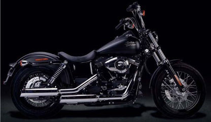 IRONHEAD アイアンヘッド 2本出し スリップオン マフラー HC1-3C クロームメッキ 400 mm HARLEY DAVIDSON DYNA STREET BOB UPPER+LOWER MUFFLER 2006-2016