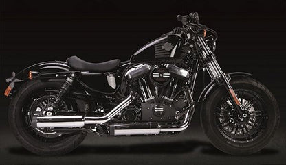 IRONHEAD アイアンヘッド 2本出し スリップオン マフラー HC1-3C クロームメッキ 400 mm HARLEY DAVIDSON SPORTSTER XL 1200 XL883 UPPER+LOWER MUFFLER 2014-2016