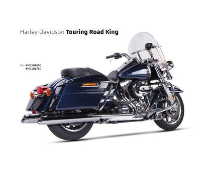 IRONHEAD アイアンヘッド 2本出し スリップオン マフラー HC2-1C クロームメッキ 670 mm HARLEY DAVIDSON TOURING ROAD KING RIGHT+LEFT MUFFLER)2006-2016