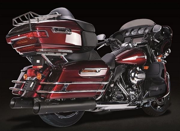 IRONHEAD アイアンヘッド 2本出し スリップオン マフラー HC2-1B マットブラック 670 mm HARLEY DAVIDSON TOURING ROAD KING RIGHT+MUFFLER)2017