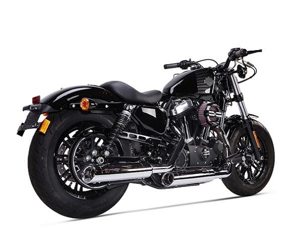 IRONHEAD アイアンヘッド 2本出し スリップオン マフラー HC2-1C クロームメッキ 670 mm HARLEY DAVIDSON TOURING ROAD KING RIGHT+LEFT MUFFLER)2017
