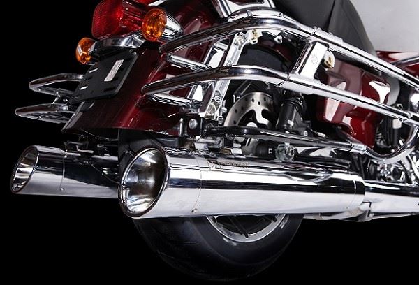 IRONHEAD アイアンヘッド 2本出し スリップオン マフラー HC2-1C クロームメッキ 670 mm HARLEY DAVIDSON TOURING ROAD KING RIGHT+LEFT MUFFLER)2017